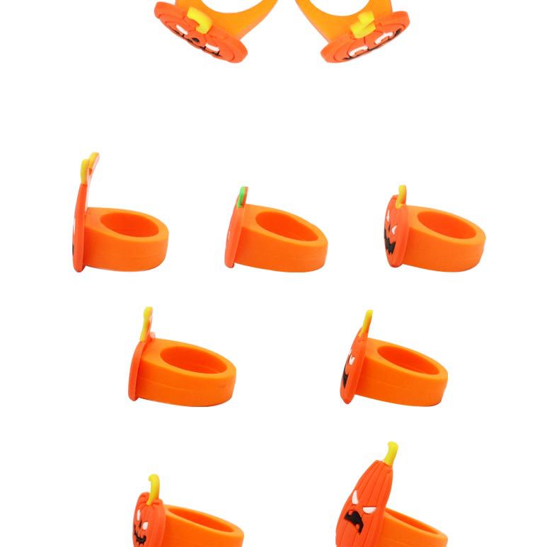 Cartoon Style Pumpkin Pvc Epoxy Kid's Rings 1 Piece display picture 4