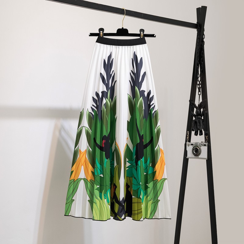 Wholesale Clothing South Africa Womens Printed Pleated Skirt