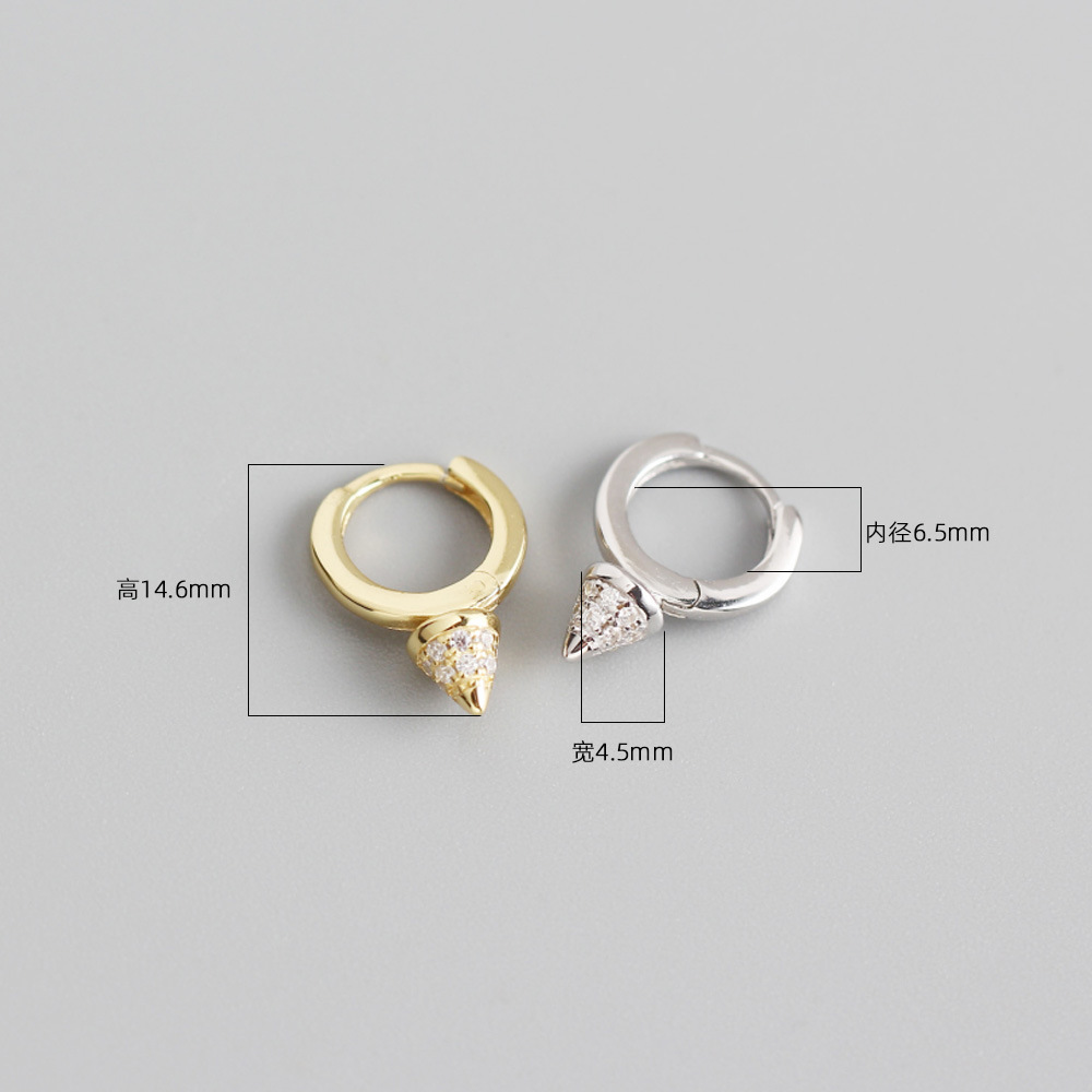 Geometric Fashion Gem Plating Earrings Ear Studs display picture 1