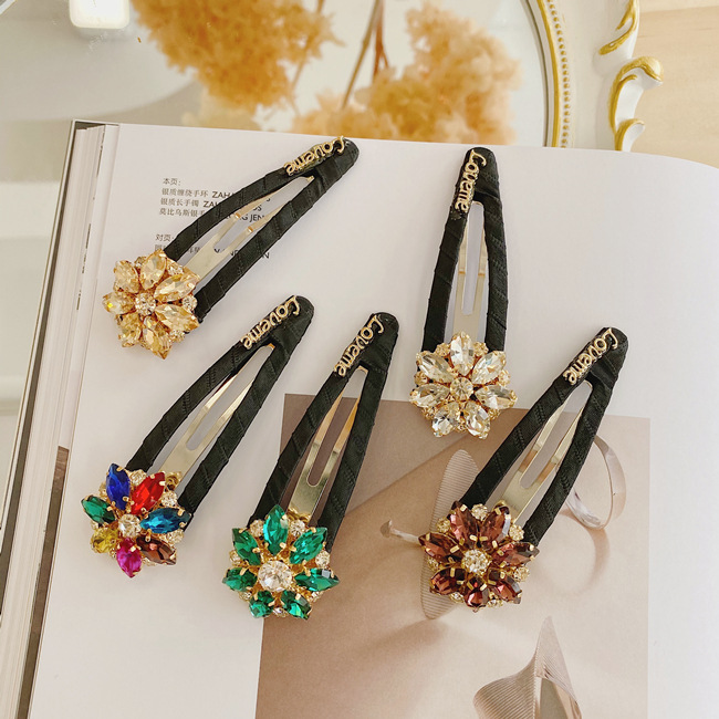 Fashion  Flower Diamond Hair Clip display picture 6