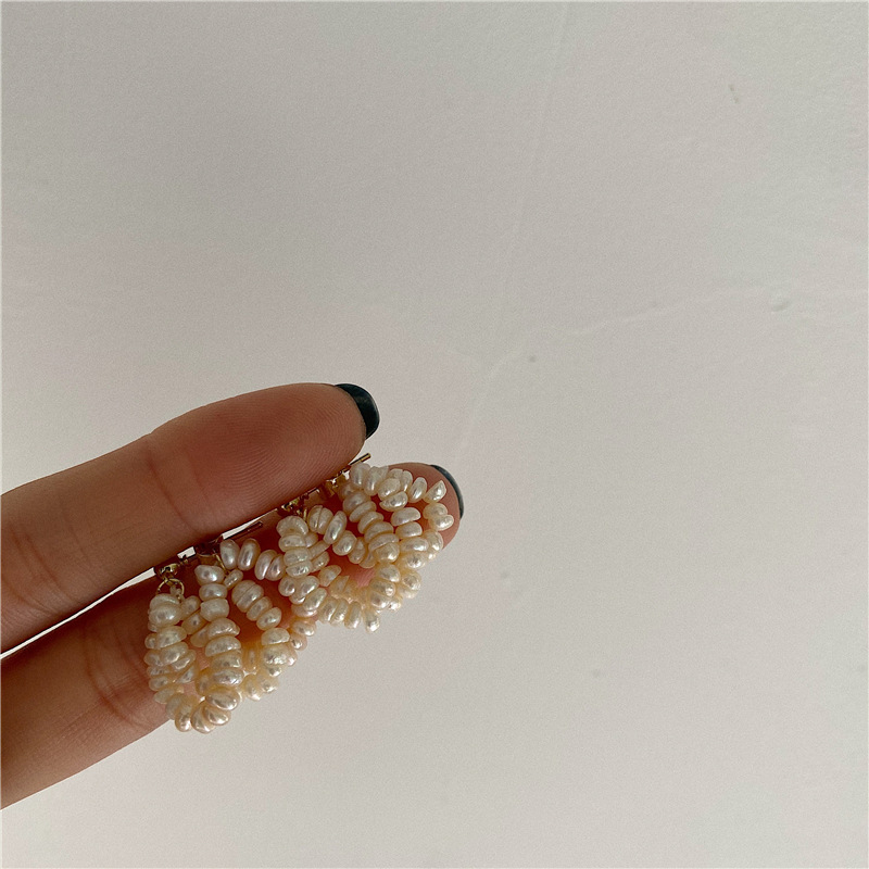 9g Weight Drop Earrings Classification 1 Pair Quantity Daily Occasion Freshwater Pearl Material Solid Color Pattern Women'S Gender Beaded Design Retro Style 1 Pair Retro Solid Color Freshwater Pearl Beaded Drop Earrings 5