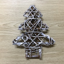 染白色 圣诞树花环 花店手工门挂花艺花环 圣诞节装饰