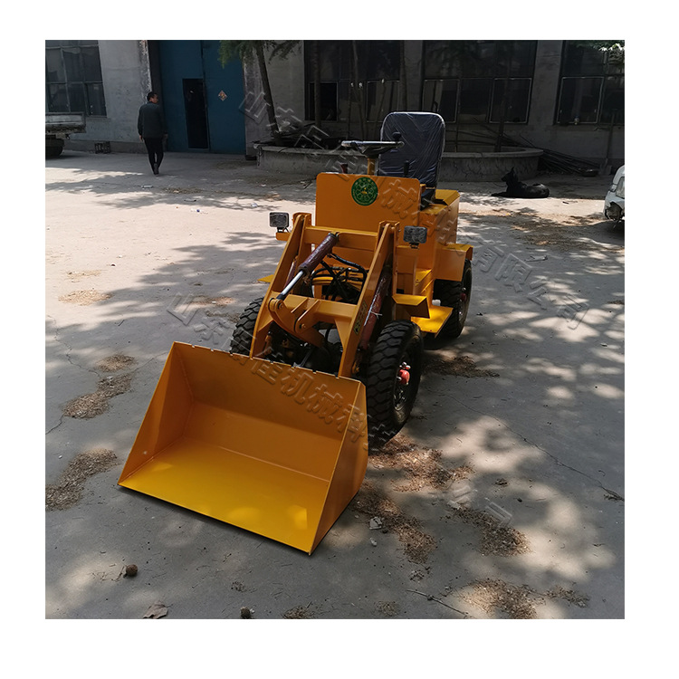 小型四驱电动小铲车 砂石水泥煤炭铲挖车 农场牧场饲料粮食装袋车