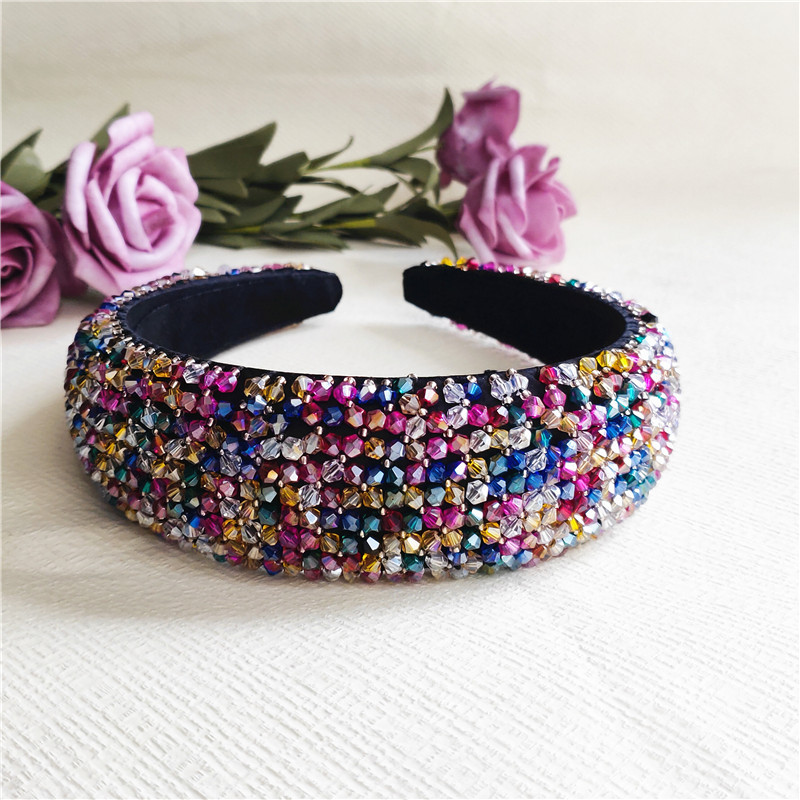 Fashion New Exaggerated Crystal Full Diamond Headband Retro Crystal Headband Accessories Wholesale Nihaojewelry display picture 12