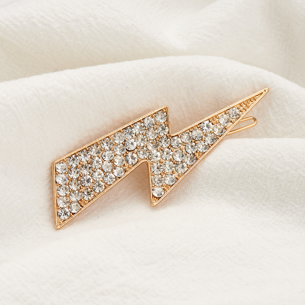 Hot-selling New Alloy Diamond-studded  Lightning Hair Clip display picture 4