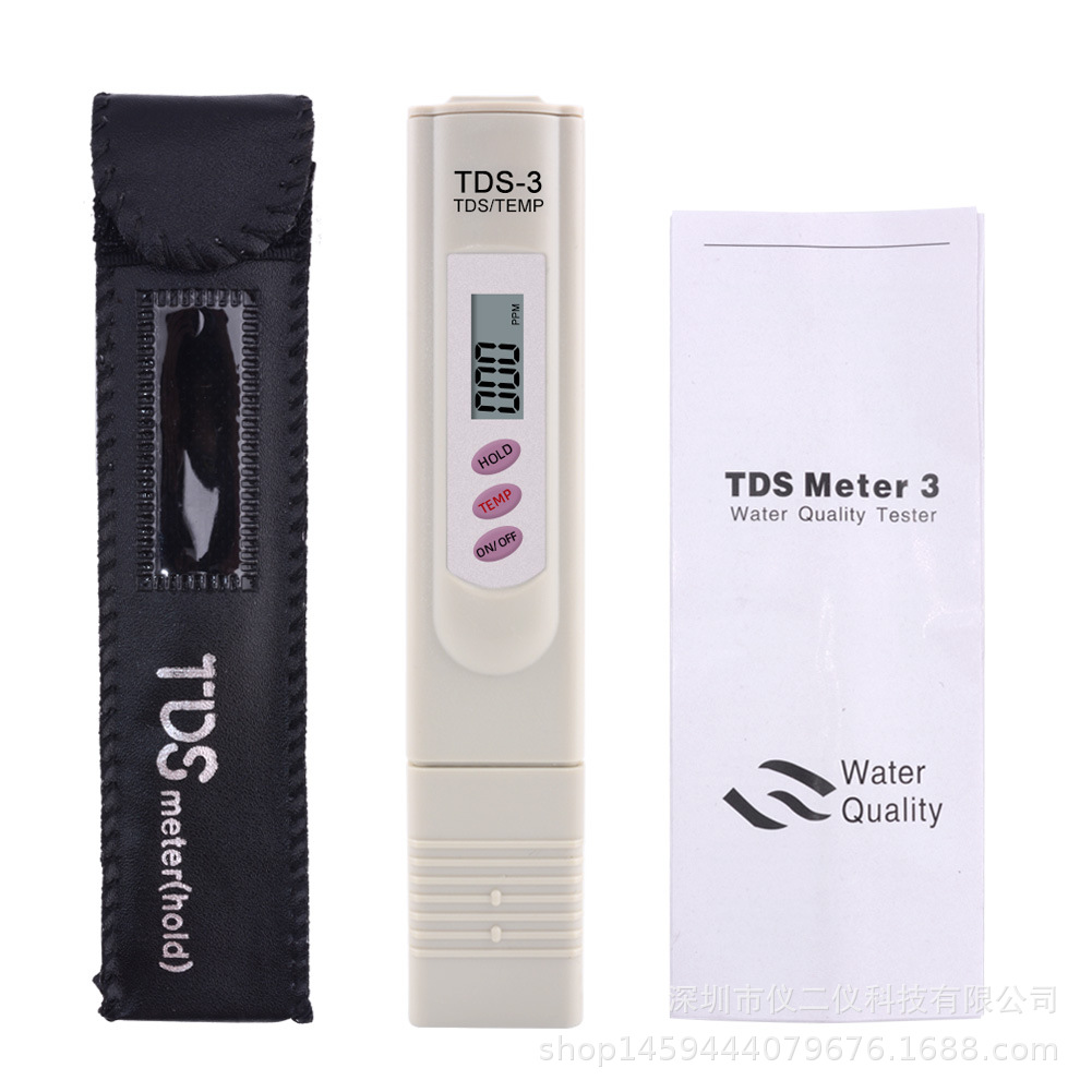 TDS笔 三键带测温度 家用纯水机TDS值测试 矿物质测试 水质检测笔