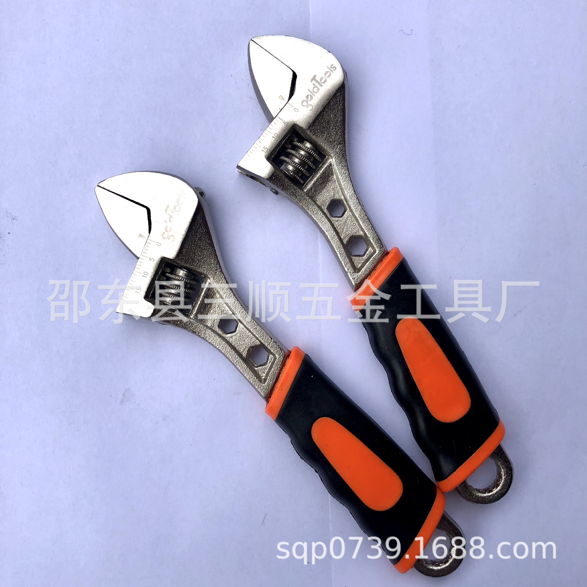 厂家批发多用套柄活动扳手双色6寸8寸10寸12寸 品质保证