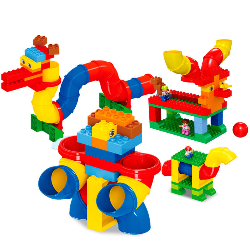 科教大颗粒奇趣管道积木 9076儿童拼装diy积木玩具幼儿园基础教具