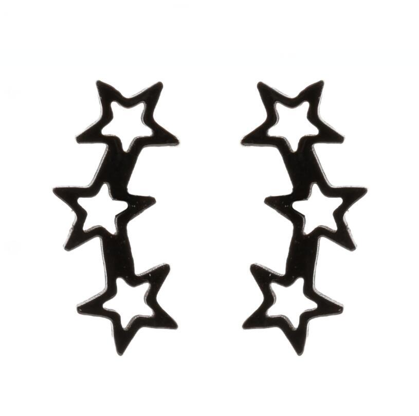 Women's Fashion Korean Style Geometric Star Stainless Steel No Inlaid Ear Studs Stainless Steel Earrings display picture 5