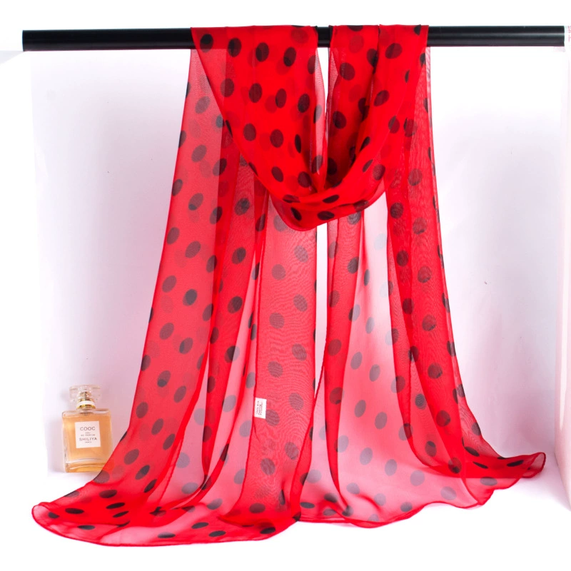 Gradient chiffon long scarf, soft drape stole, 180×70 cm, lightweight