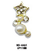 Jewelry, three dimensional nail decoration from pearl with bow, metal human head contains rose for nails