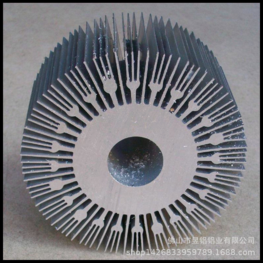 厂家供应工业铝型材LED灯饰太阳花散热器 大功率梳子型散热器铝材