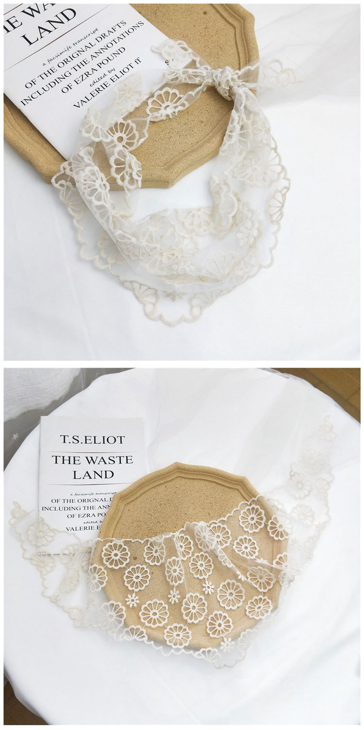 Lace Triangle Scarf Spring And Summer Korean Fashion Scarf Small Silk Scarf Headband Bag Decoration Wholesale Cheap Rs-flyfishing Products display picture 4