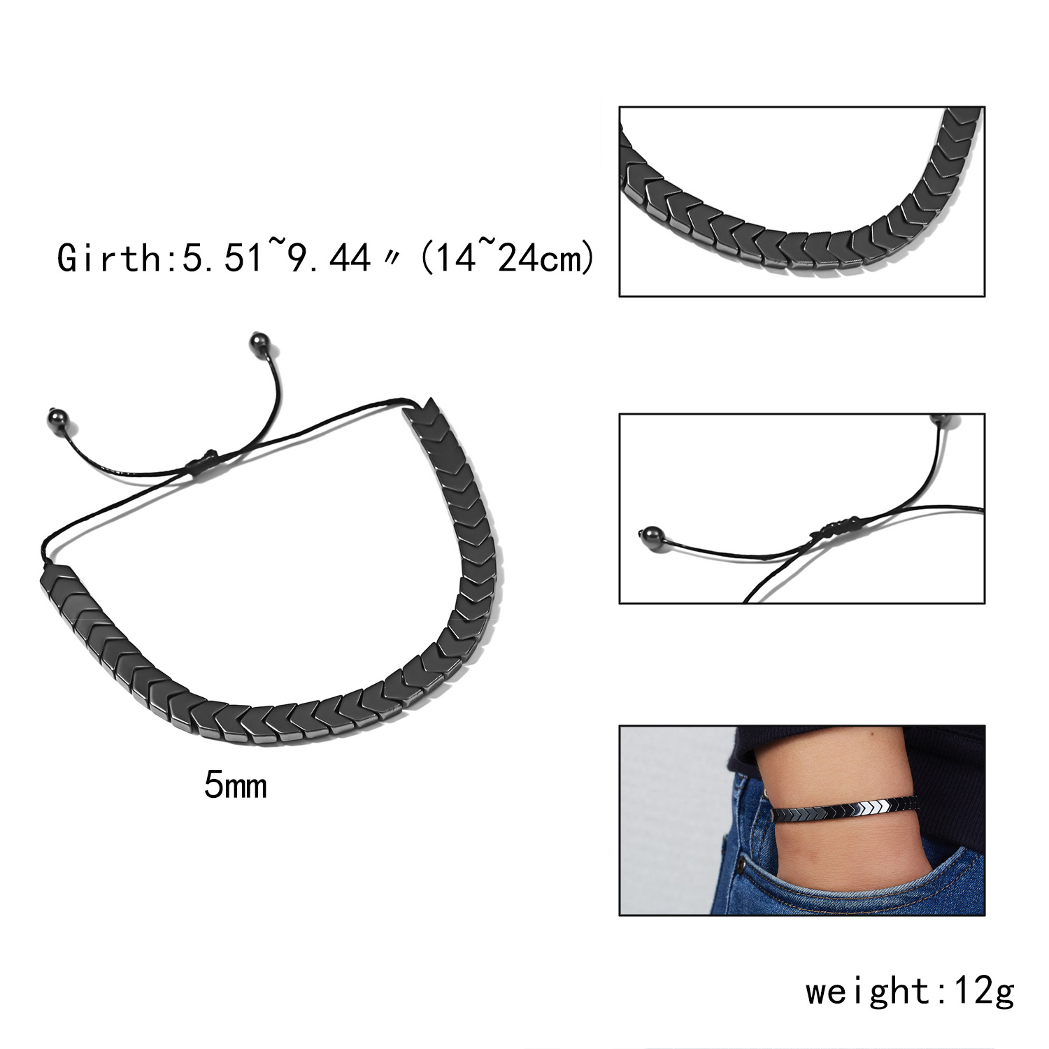 Style Simple Géométrique Corde Fait Main Hommes Bracelets display picture 6