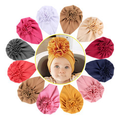 Newborn Baby Hat on Instagram, Baby Pure Cotton Sunflower Bandana Hat, Children Corn Kernel Solid Color Hooded Hat