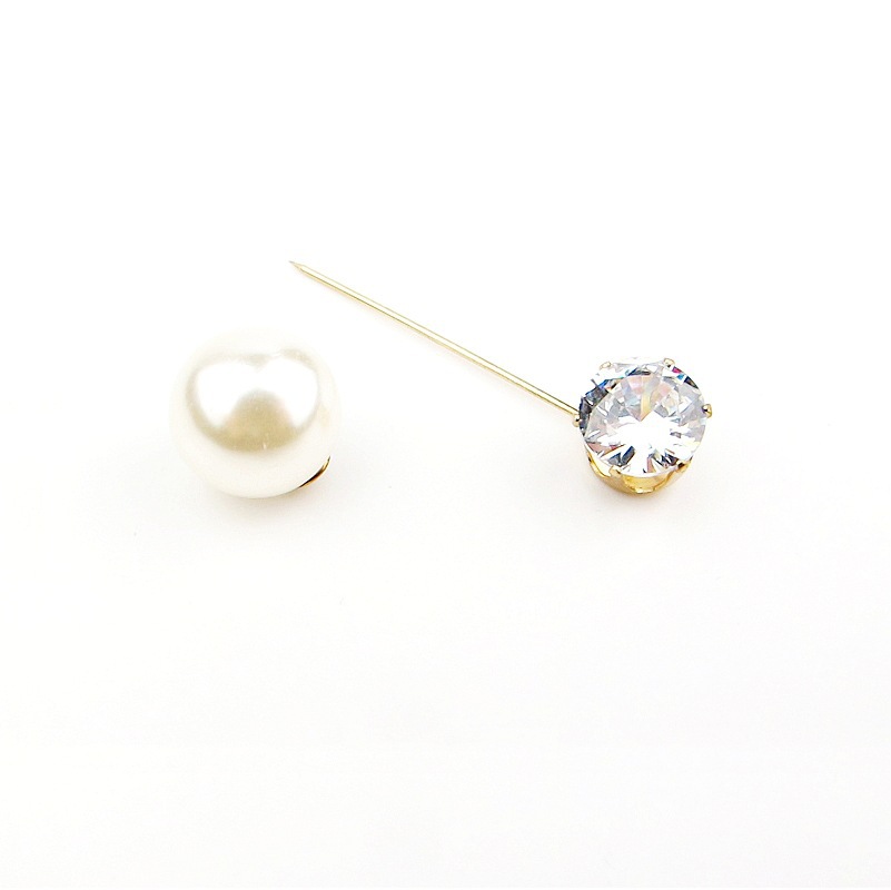 Fashion New Quality Zircon Double Head Pearl Brooch Wholesale display picture 15