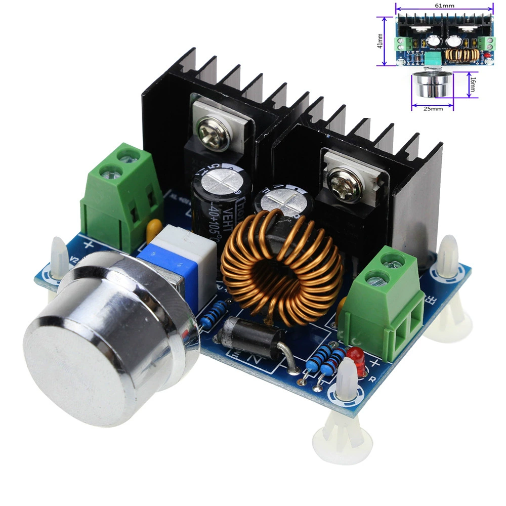 XH-M401 DC-DC Понижающий модуль XL4016E1 плата регулятора постоянного тока высокой мощности максимум 8A со стабилизацией напряжения
