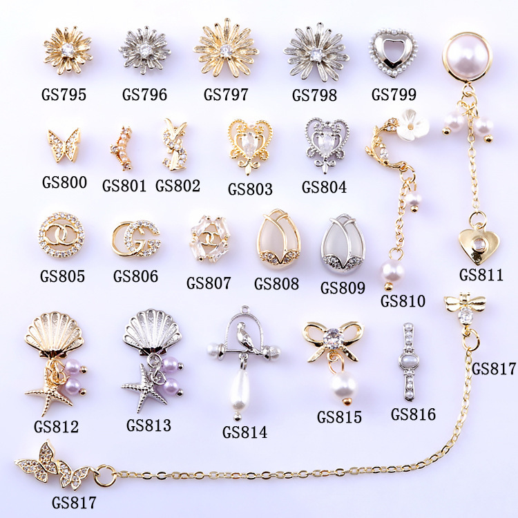 Nail zircon nail Pearl rhinestone jewelry Net red tassel chain Diamond LZ with luxury zircon Nail zircon nail Pearl rhinestone jewelry Net red tassel chain Diamond LZ with luxury zircon