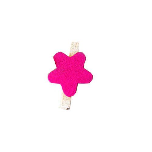 Photo album flower heart Korean style cartoon Wood small clip Message ticket holder Storage clip 3cm