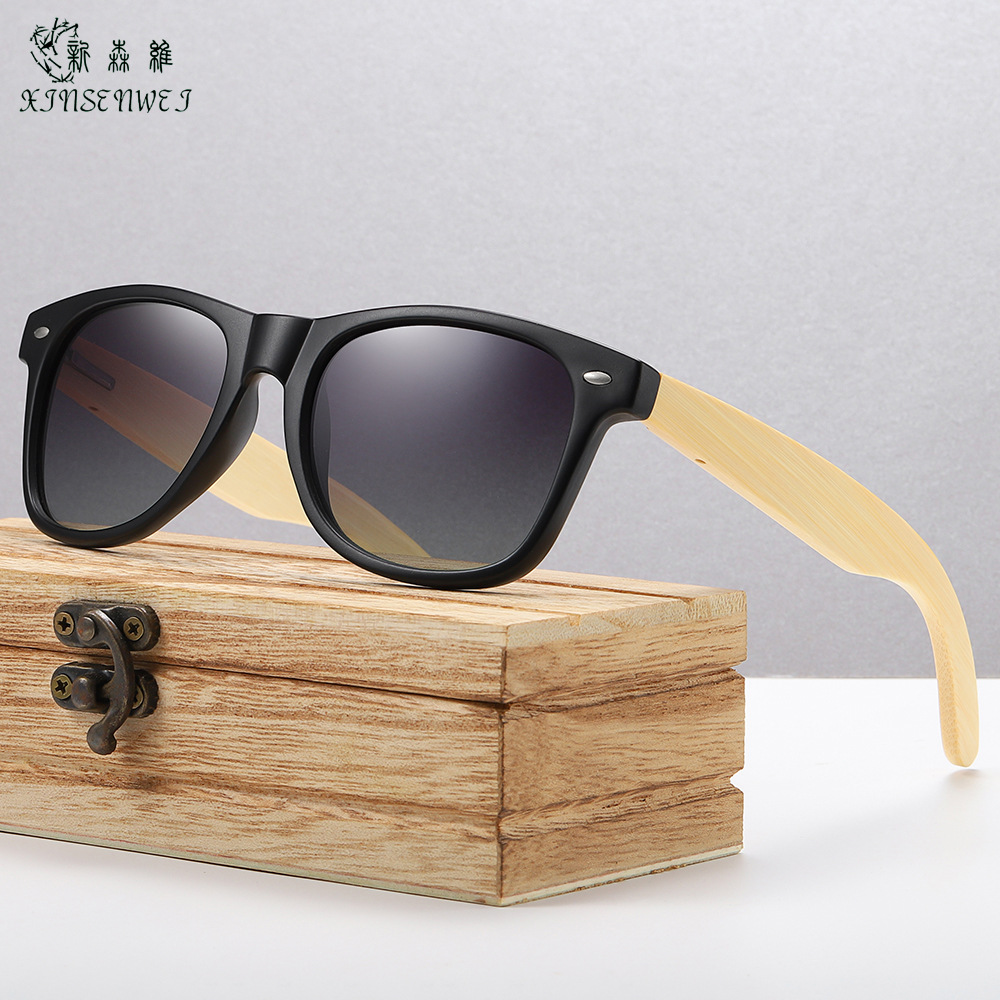 Aliexpress Hot Style Bamboo Glasses 5061 Bamboo Foot Pc Frame Simple Sunglasses for Men and Women, Fashionable