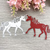 Metal cutting die, handmade, unicorn