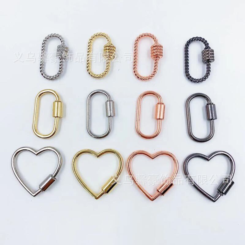Cross-Border Hot Selling Alloy with Screws Jewelry Buckle Set Jewelry Connector Bracelet Necklace Jewelry Pendant Accessories
