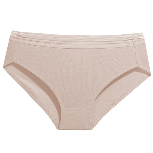 New Japanese style simple cotton seamless women's underwear 100% cotton crotch mid-waist sexy underwear for women