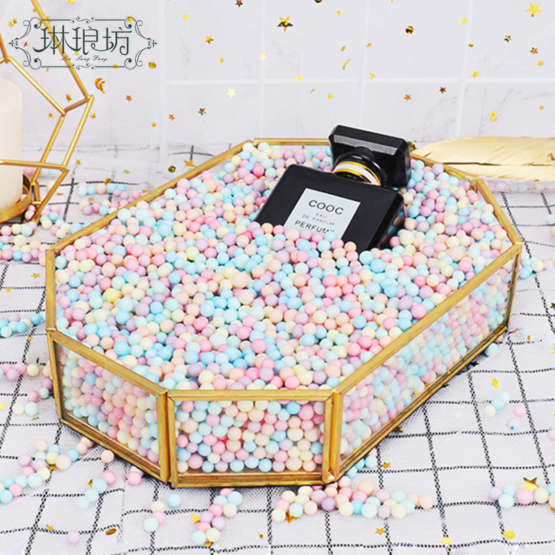 Macaron color bola de espuma TikTok caja de regalo flujo de partículas planeta caja de regalo Internet celebridad relleno 25g ventas directas de fábrica