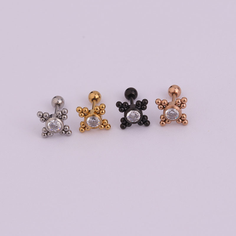 Lady Geometric Plating Stainless Steel Ear Studs display picture 3