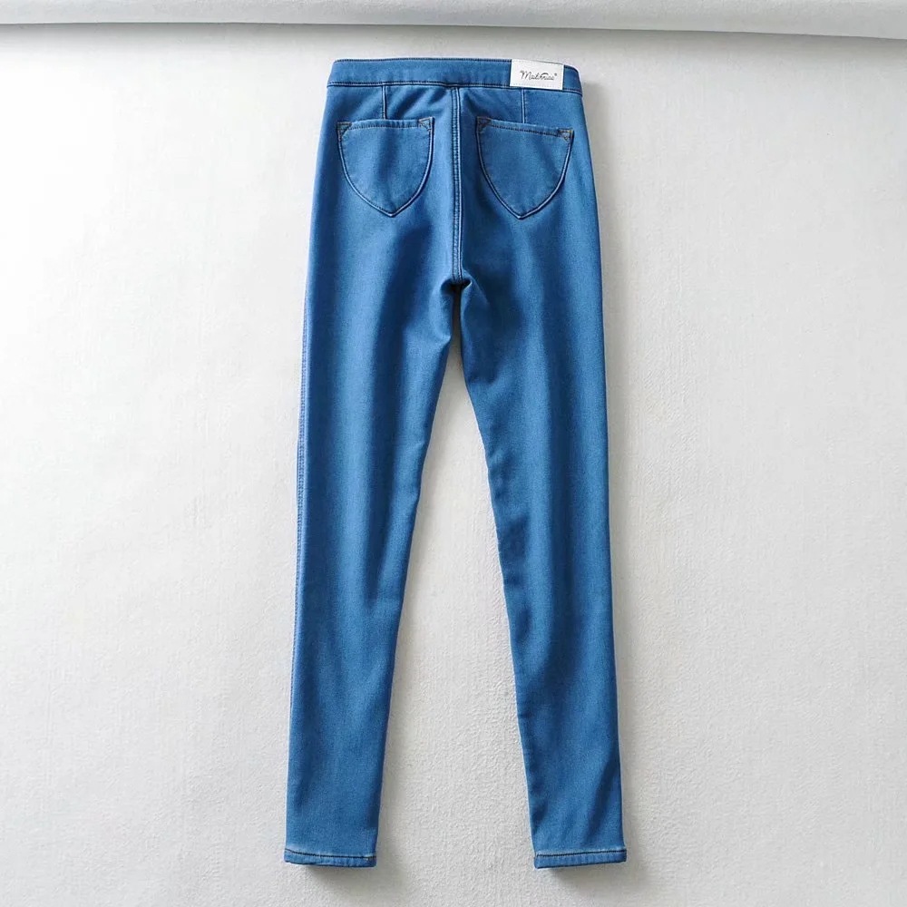 Pantalones ajustados más finos elásticos de cintura alta de otoño e invierno para mujer NSAC14380