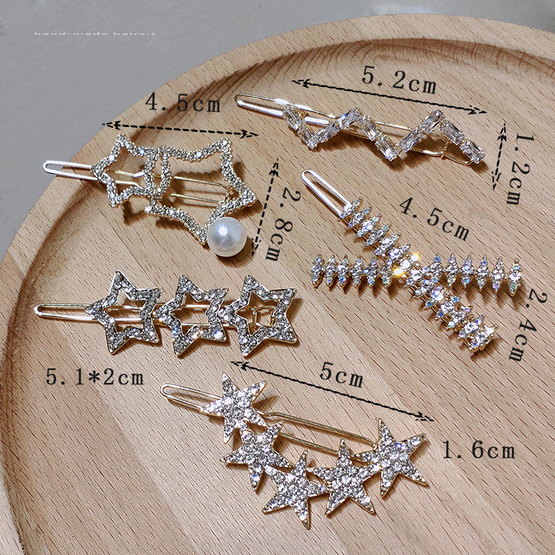 Five-pointed Star Diamonds Hair Clip display picture 1