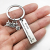 DIY stainless steel keychain Drive Safe Handsome. I love you