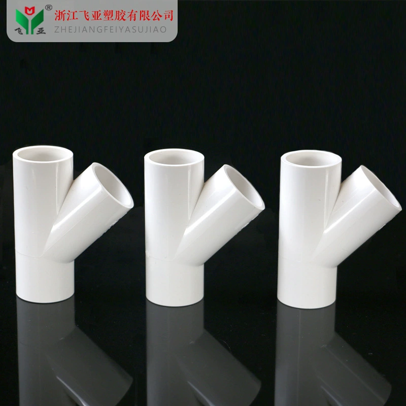 ПВХ косой тройник UPVC45 градусов тройник совместных кондиционер капельный фитинги клей фитинги водоснабжения 20-50