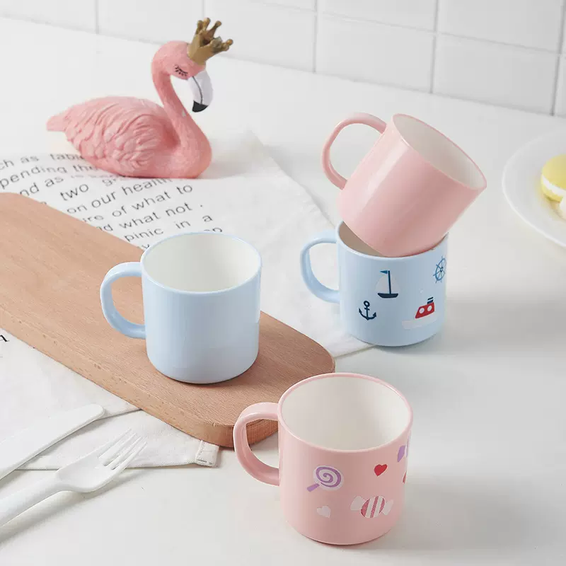 广华男孩女孩漱口杯 可爱造型儿童刷牙杯带提手便携漱口饮水杯萌