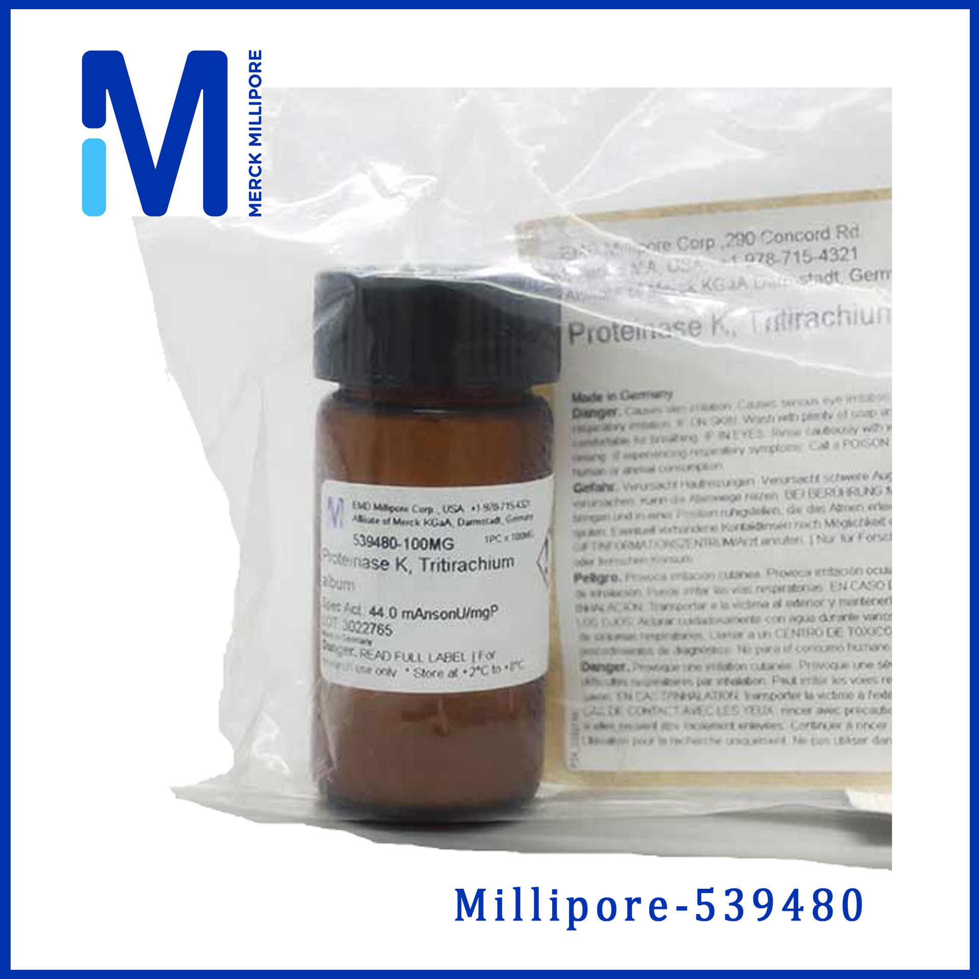 密理博Millipore 539480 蛋白酶K  100mg