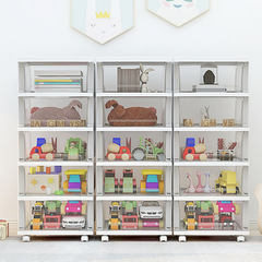 Kitchen and bathroom plastic multi-layer drawer-type storage rack toy organizer snack storage box transparent cabinet storage rack