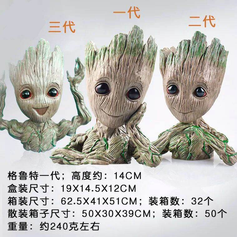 Guardians Of The Galaxy Flower Pot Tree Groot Doll Baby Tree Man Pen Holder Hand-held