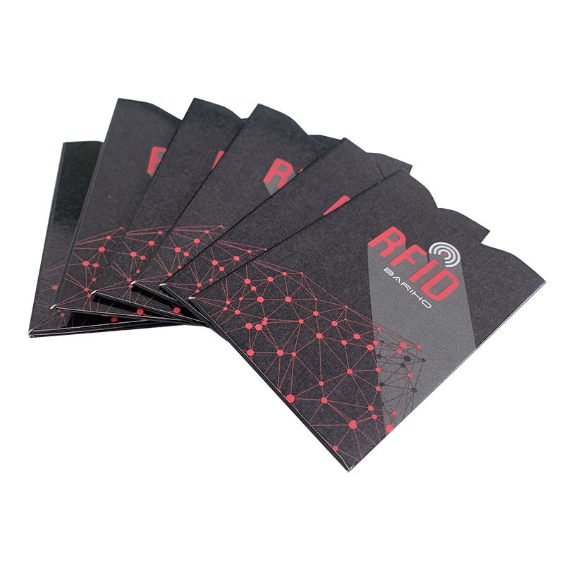 屏蔽防偷盗读铜版纸卡套自定义内容四色彩印铝箔材质精美卡套