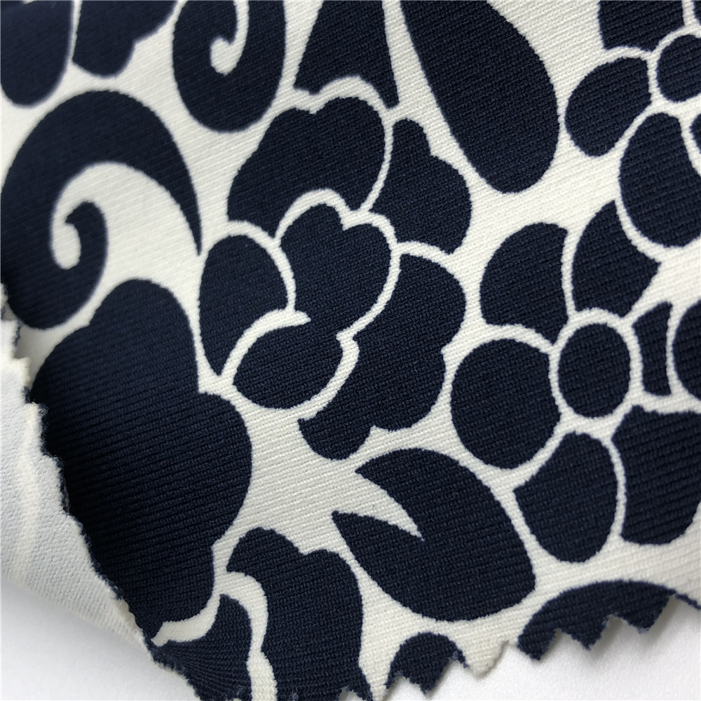 销售锦氨仿棉针织布 单面汗布印花女生服装