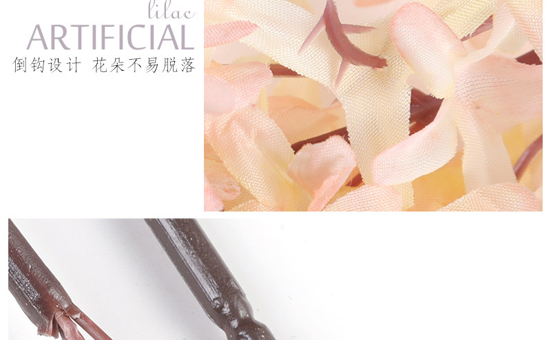 Lilac flower simulation encryption wisteria flower wedding ceiling decoration cherry blossom silk flower home artificial flower artificial bouquet detail image 9