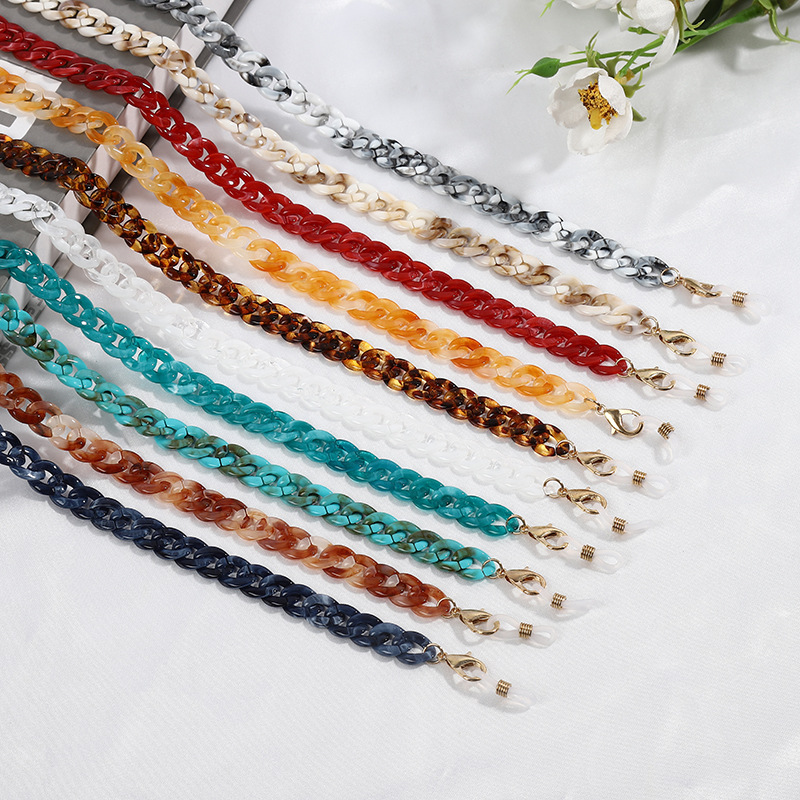 21g Weight Glasses Chain Classification Daily Occasion Acrylic Material Simple Style Solid Color Arylic Women'S Glasses Chain
