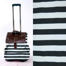 现货8安帆布印花全棉帆布印花2CM*2CM黑白条纹全棉帆布印黑白条图