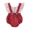 Children's bodysuit, suspenders, set, clothing girl's for new born, Korean style, floral print