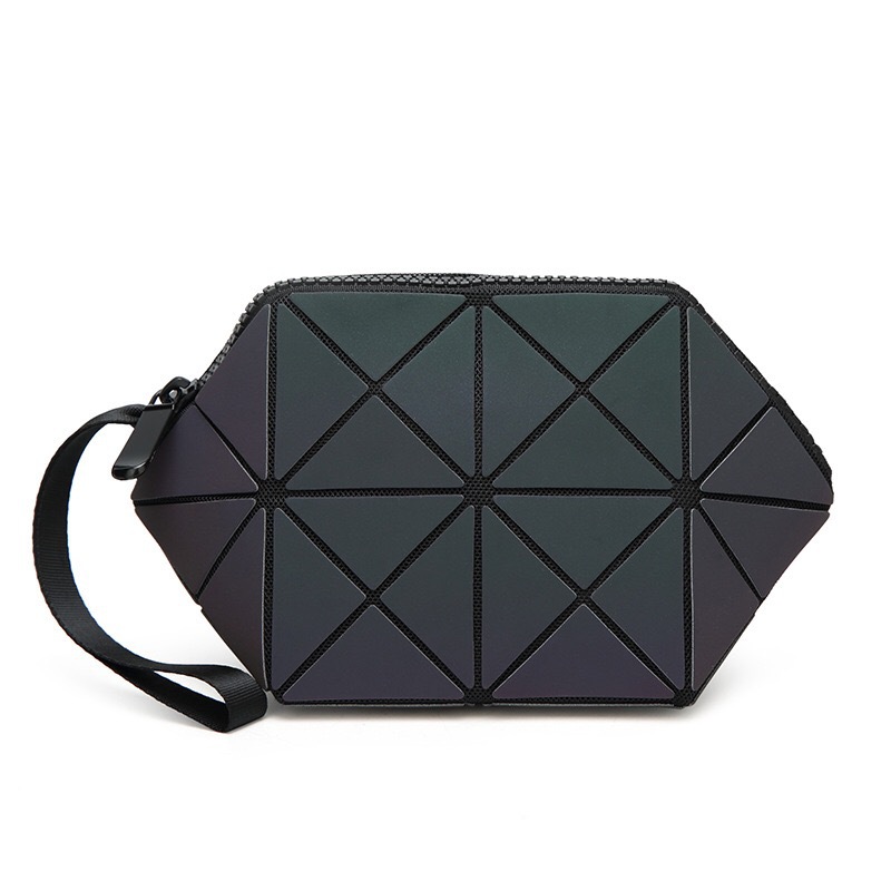 BULUOGE Lingge Small Glow Order Fashion Geometry Makeup Bag_voghion.com