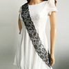 BRIDE TOBE Black Bulletless lace silver -colored green onion patch strap British singles party etiquette belt wholesale