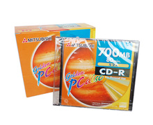 正品 三菱CD刻录光盘700M CD-R 单片薄盒装cd 空白光盘