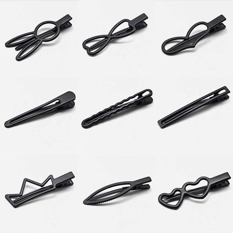 Black Hairpin Bangs Clip Headdress Clip Adult Top Clip One-word Clip Duckbill Clip Hairpin Side Clip Rabbit Hair