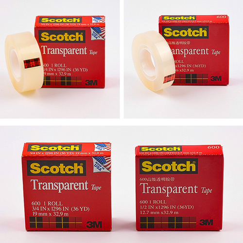 American Scotch 3M 600 Test Tape 3/4 inch transparent tape 12.7mm/19mm*33m width
