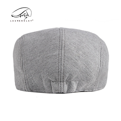Men's Beret Simple Plain Duckbill Cap Solid Color Knitted Hat Spring and Autumn Season Korean Style Forward Hat Women's British Retro