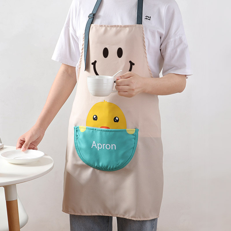 Lindo estilo coreano japonés delantal anti-fouling cocina doméstica cocina hogar cintura ropa de trabajo de moda de las mujeres logotipo personalizado